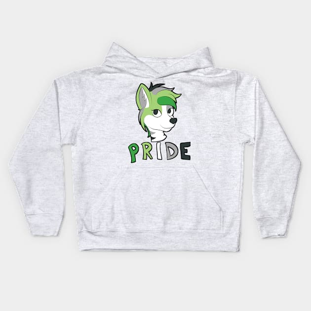 Aro Pride - Furry Mascot Kids Hoodie by Aleina928